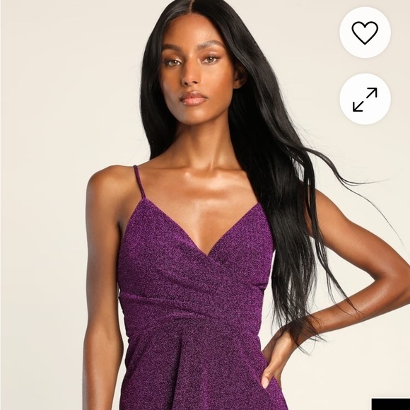 Dresses & Skirts - Lulus  Purple Metallic Mini Dress Elegant Purple Women's Dress